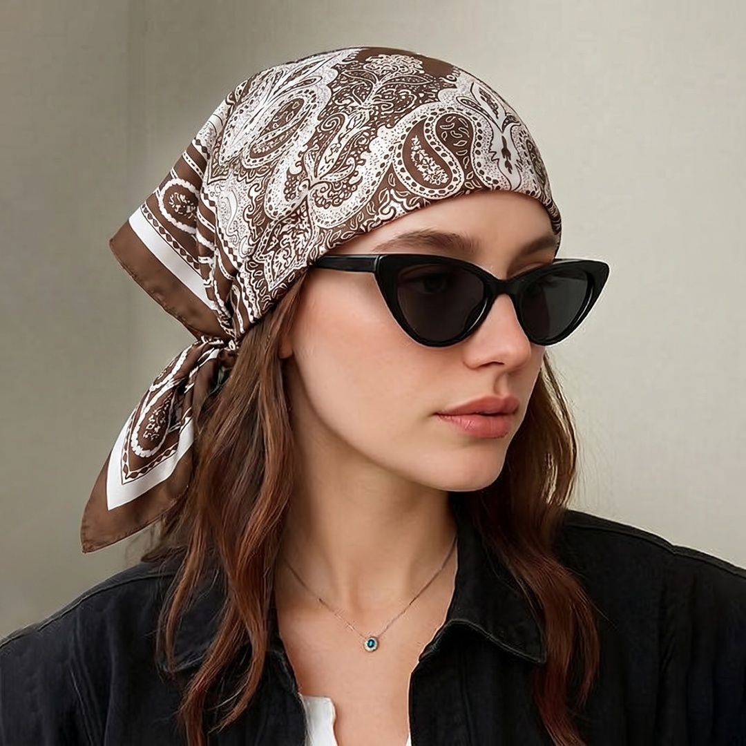 Women Formal Wear Hijab - Damen-Schal Hijab Bandana Kopftuch Quadratisches Taschentuch