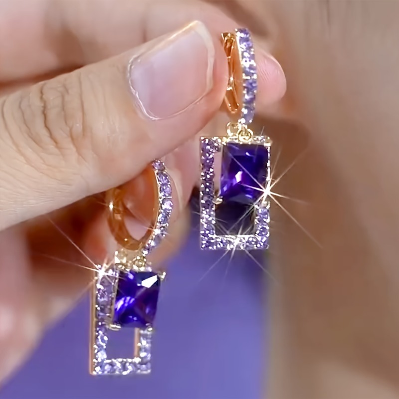 Formal Wear Jewelry For Women - 1 Paar elegante, luxuriöse, geometrische, quadratische,
