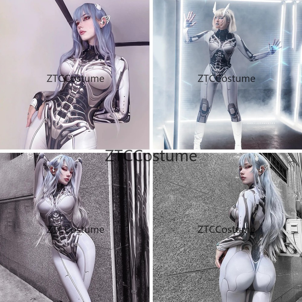 Women'S Formal Wear Jumpsuit - 3D-Gedruckter Cosplay-Bodysuit Y2k Techwear Gothic Punk