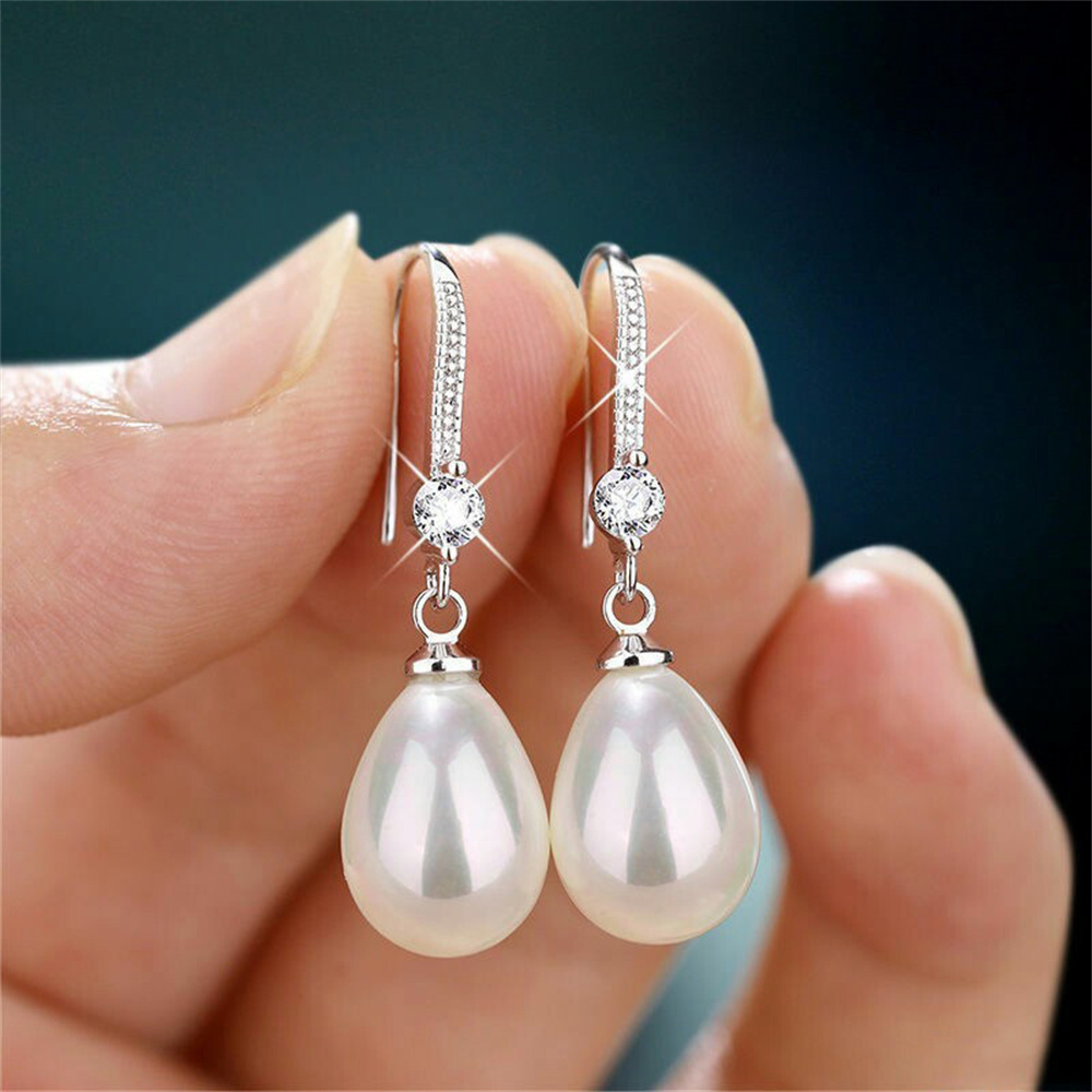 Formal Wear Jewelry For Women - Imitationsperlen-Ohrringe, leichter Damenschmuck, Damenschmuck, perlmuttfarbene Ohrhänger