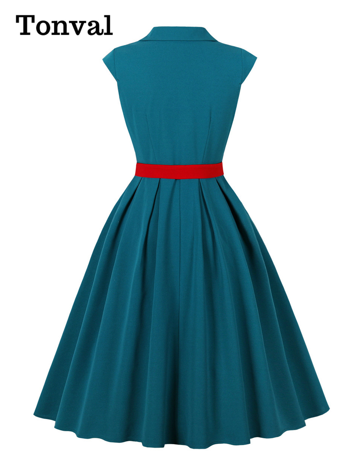 Tonval Sommerkleid mit gekerbt – Women'S Red Formal Wear Bewertung und Preis