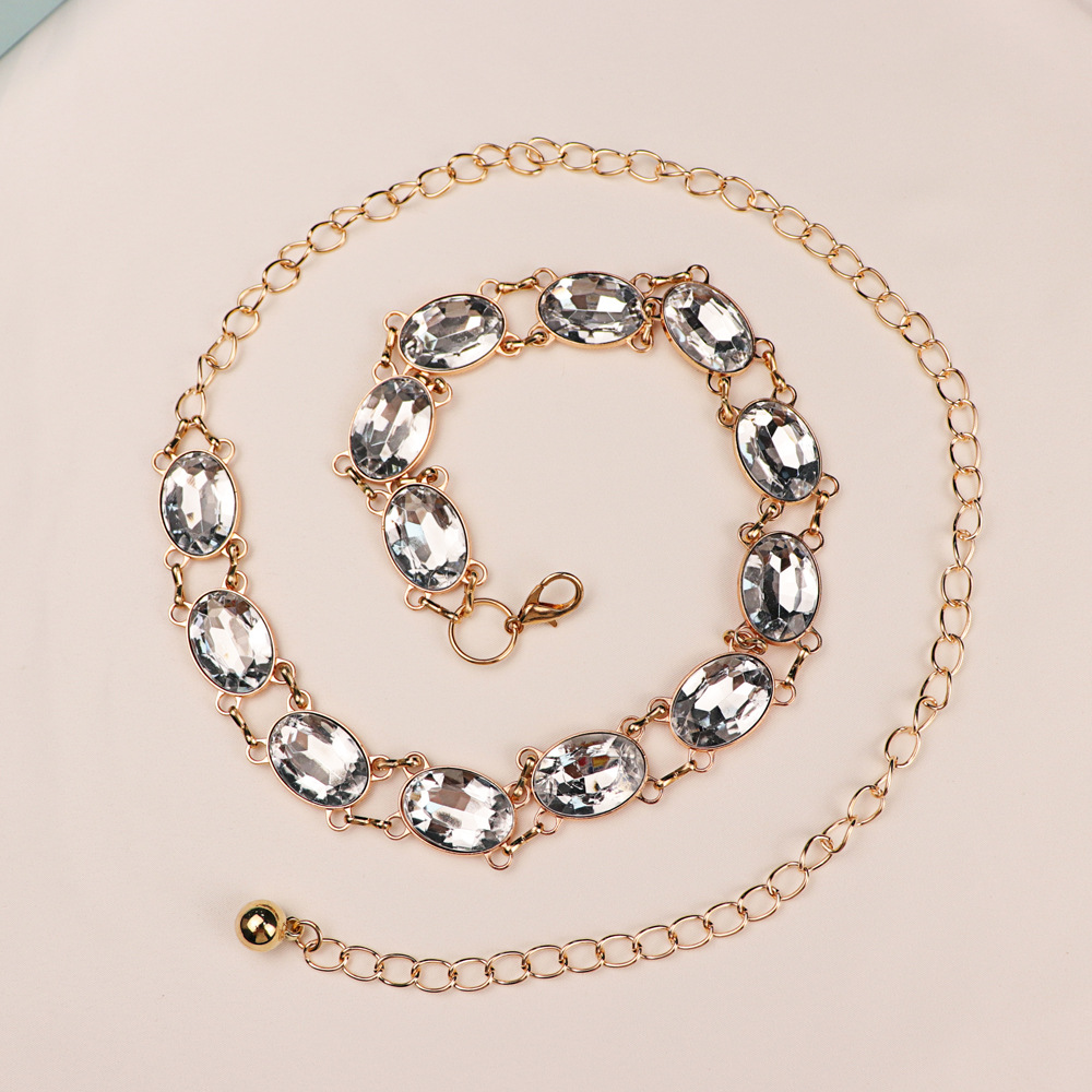 Schicke Strass-Taillenkette fü – Formal Wear Jewelry For Women Bewertung und Preis