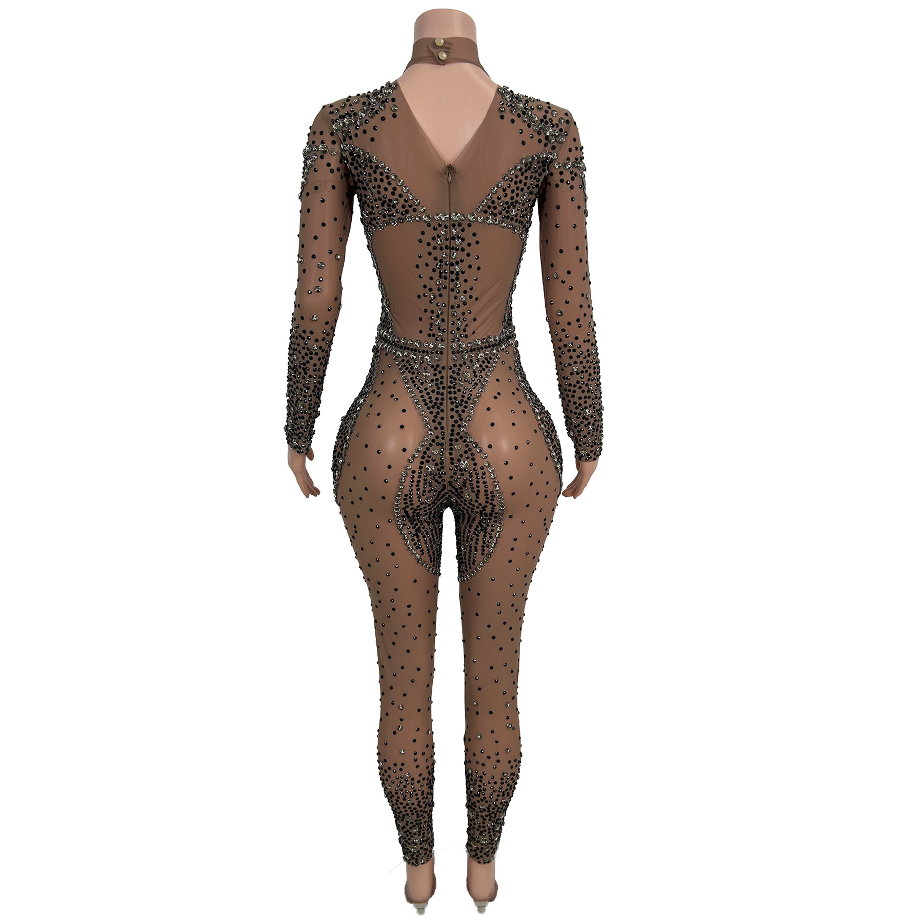 Glitzernder Strass-Jumpsuit mi – Women'S Formal Wear Jumpsuit Bewertung und Preis