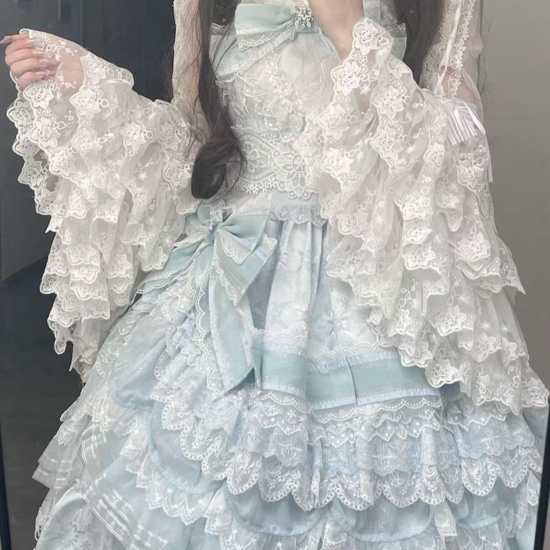 Süße Lolita-Bluse mit Spitzenb – Formal Wear Japan Women Bewertung und Preis