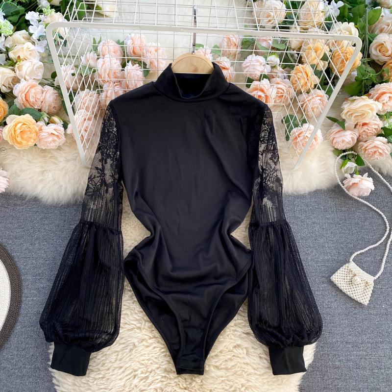 Sexy Laterne Langarm High Coll – Women'S Formal Wear Jumpsuit Bewertung und Preis