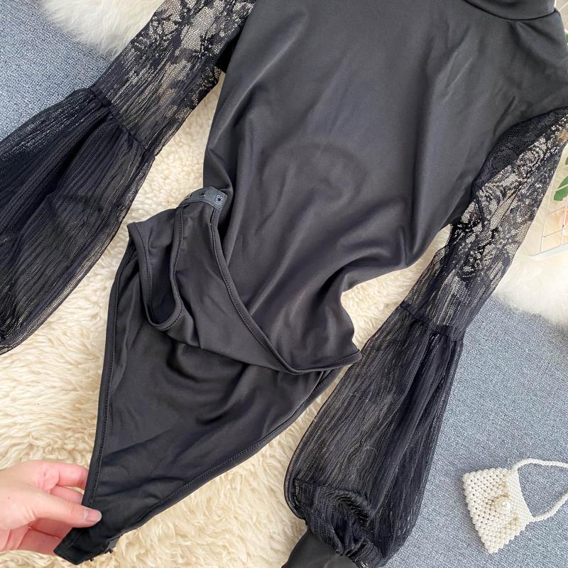 Sexy Laterne Langarm High Coll – Women'S Formal Wear Jumpsuit Bewertung und Preis