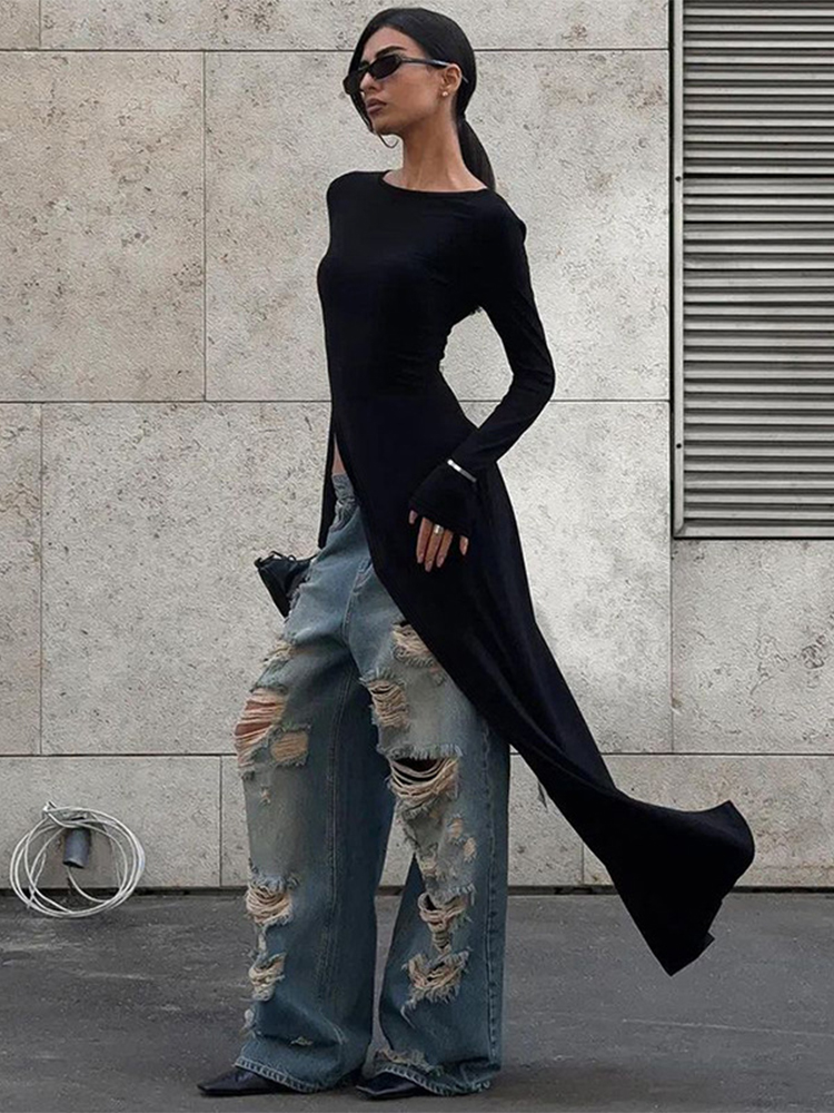 Trendix Schwarzes asymmetrisch – Women Formal Wear Zara Bewertung und Preis